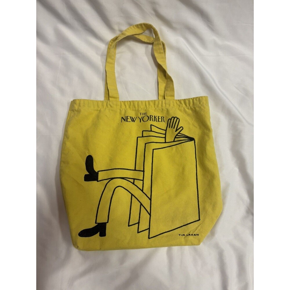 The New Yorker Magazine Yellow Tote Bag Tim Lahan Artwork